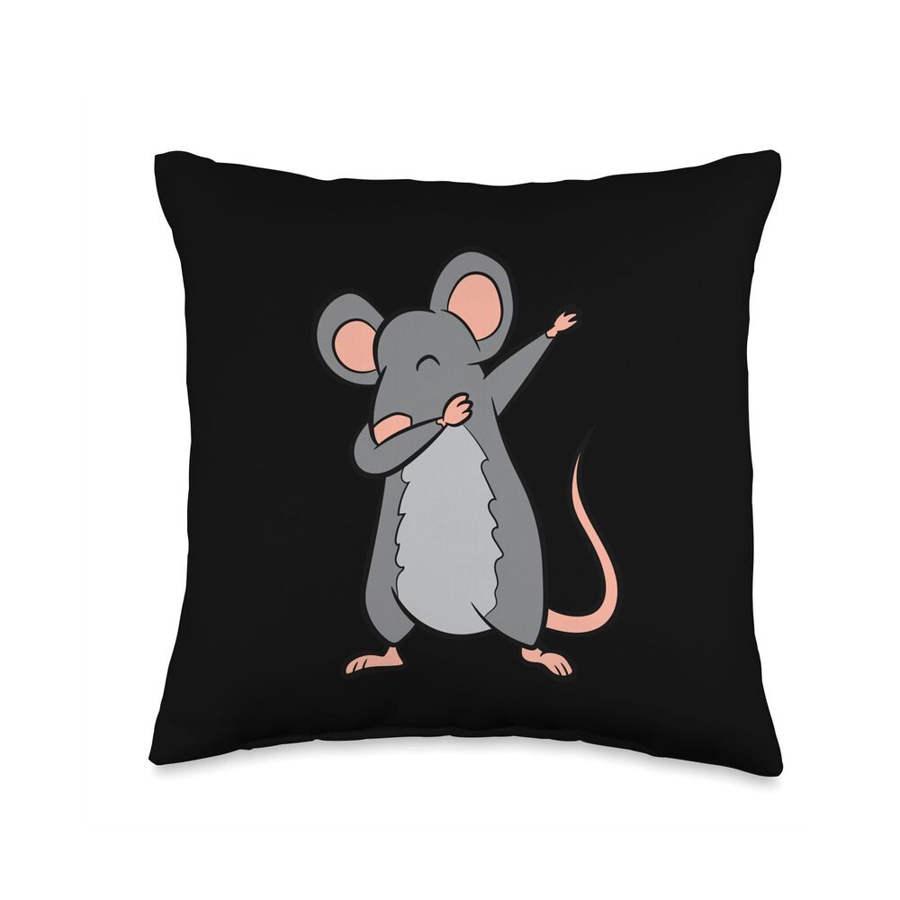 8516 Rat Dabbing Love Rat Funny Pet Rat Throw Pillow